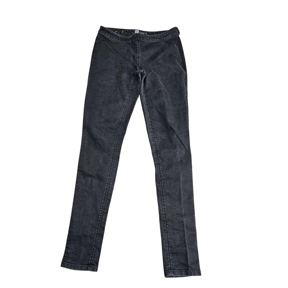 Mossimo Jegging Jeans Womens 2 Black Mid Rise Pull On Stretch Denim Pants